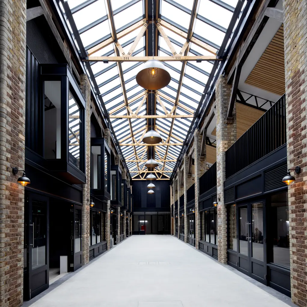 Interior of Newson's Yard in Belgravia London