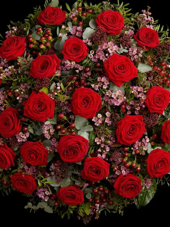 Valentine's Day red roses in Belgravia