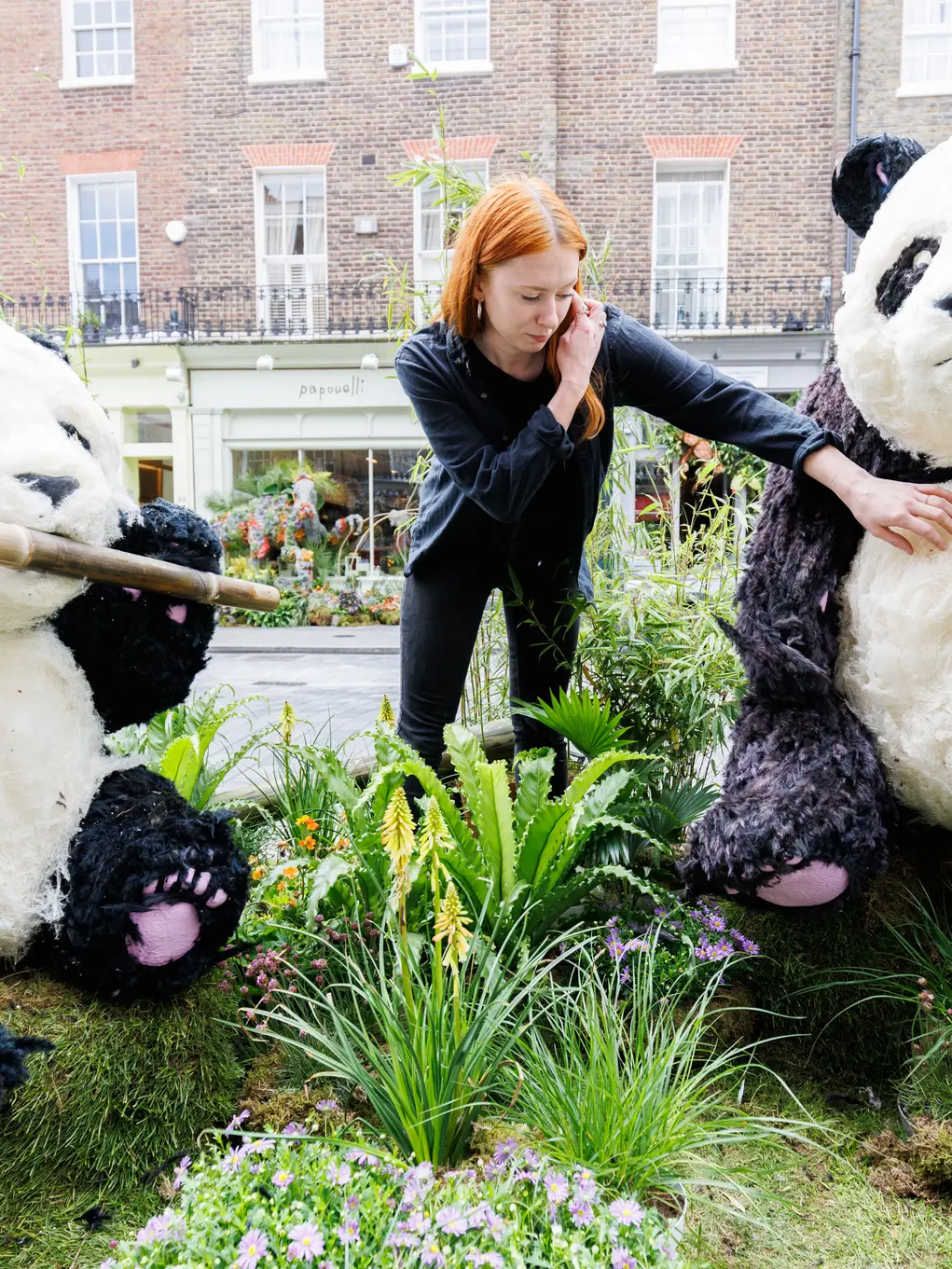 Belgravia In Bloom panda bear display